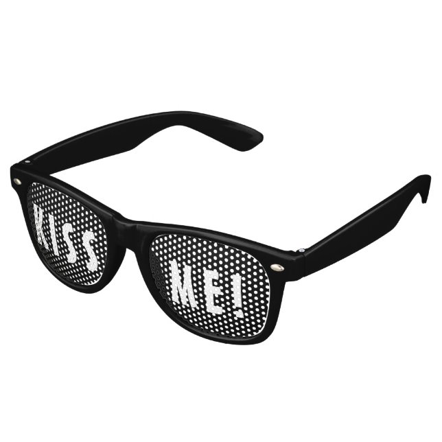 Custom your text, image & background colour retro  sunglasses (Angled)