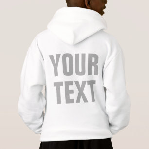 Custom Your Text Kids Boys Big Large Font White