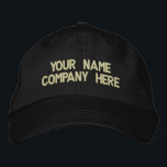 Custom Your Text Name Embroidered Baseball Cap<br><div class="desc">Your Personalised Promotional Cap - Add Your Text - Name - Company / Number / Letter / Slogan - Tagline / or Website , Phone , E-mail , Social Media Handle , Address , Logo - Photo / more - Choose Your Colour / Size / Font - Make your unique...</div>