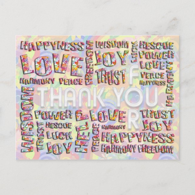 Custom your text, sign, image & background postcard (Front)