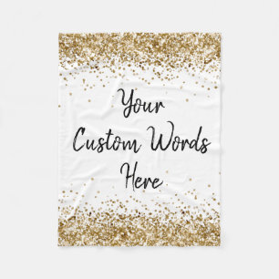 Custom Your Words Here Personalised Name or Quote  Fleece Blanket