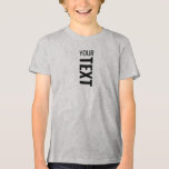 Custom Youth Kids Boys Girls Unisex Athletic Grey Tri-Blend Shirt<br><div class="desc">Custom Add Your Text Here Template Youth Fashion / Clothing / Tops & T-Shirts / Kids Youth Kids Boys Girls Unisex T-Shirts Online Shop / Youth Athletic Grey Bella Canvas Tri-blend T-Shirt.</div>