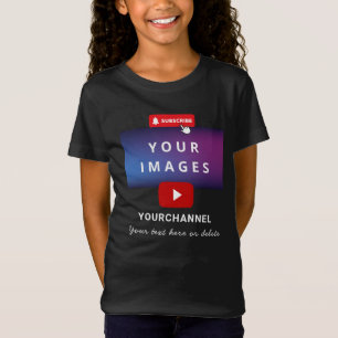 Custom Youtube Channel Name and Add Images Jersey T-Shirt