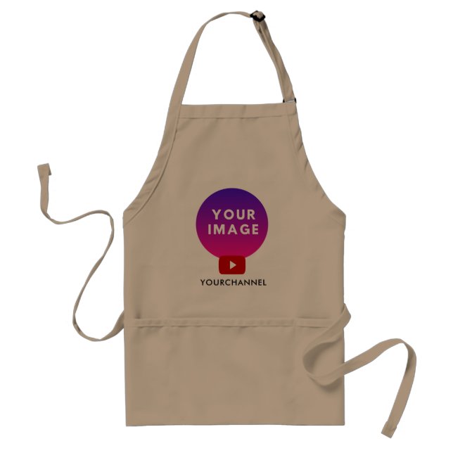 Custom Youtube Channel Name and Add Images Standard Apron (Front)