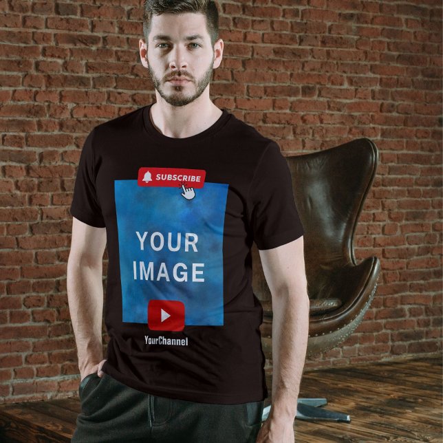 Custom Youtube Channel Name Black T-Shirt (Creator Uploaded)