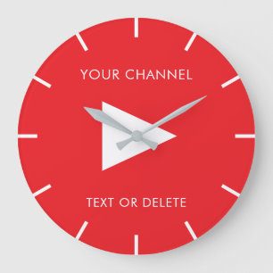 Custom Youtube Channel Name Large Clock