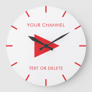 Custom Youtube Channel Name Large Clock