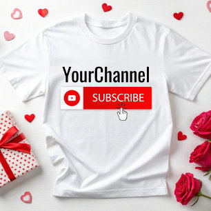 Custom YouTube Subscribe YourChannel Youtuber T-Sh T-Shirt