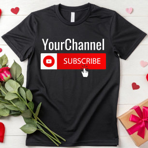 Custom YouTube Subscribe YourChannel Youtuber T-Shirt