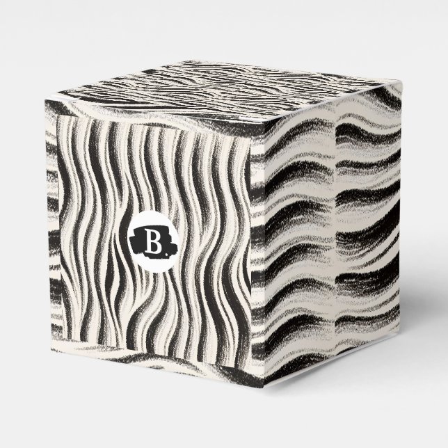 Custom Zebra Favour Box – Personalised Party Favou (Front Side)