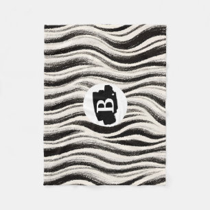Custom Zebra Stripe Fleece Blanket – Personalised