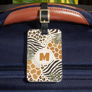 Custom Zeebra Leopard African Animal Skin Pattern Luggage Tag