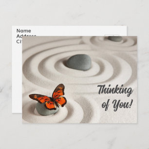 Custom Zen Garden, Monarch Butterfly   Trendy Postcard