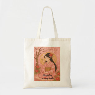 Custom Zen Meditation Whimsical Art Mindfulness Tote Bag
