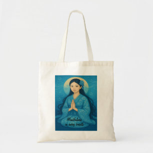 Custom Zen Meditation Whimsical Art Mindfulness Tote Bag