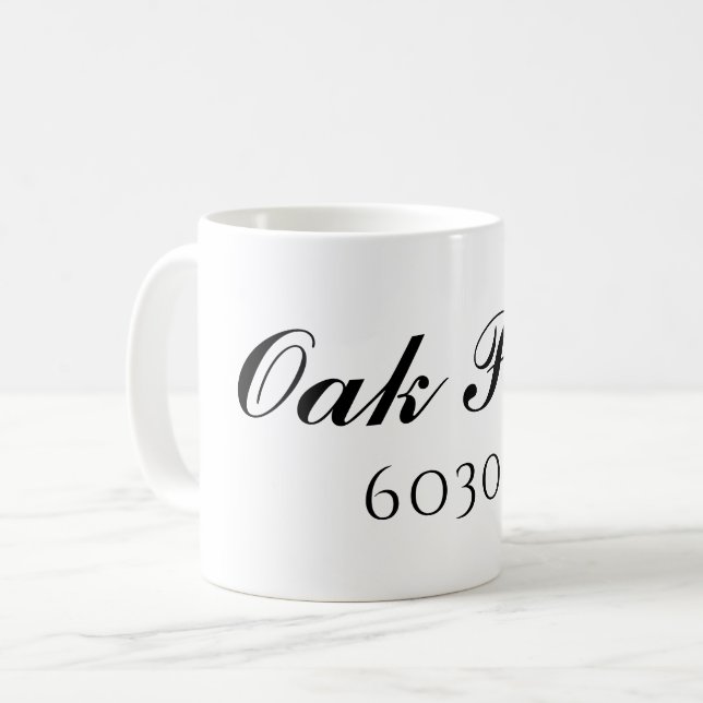 Custom Zip Code Mug (Front Left)