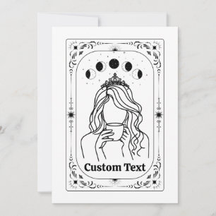 Custom Zodiac Tarot Feminist Celestial Magical Invitation