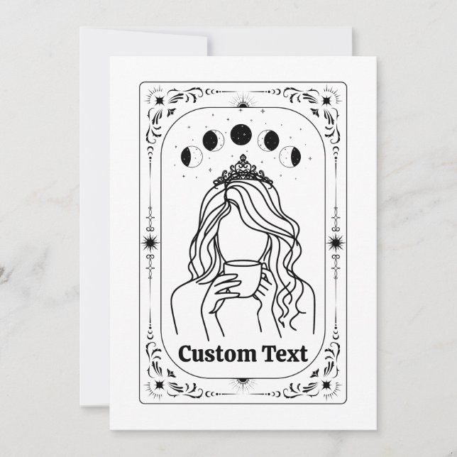 Custom Zodiac Tarot Feminist Celestial Magical Invitation (Front)