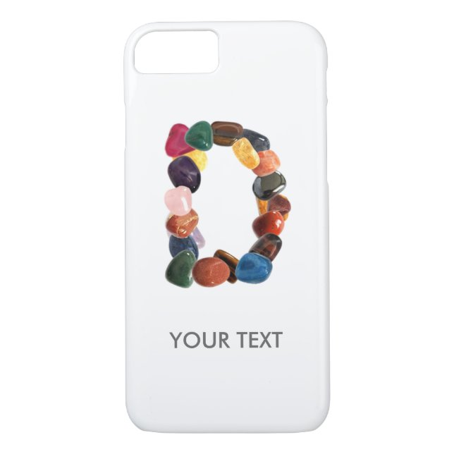 Customable Gemstone Initial "D" Case-Mate iPhone Case (Back)