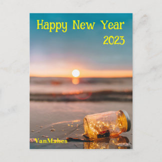 Customable New Year Photo Modern Postcard