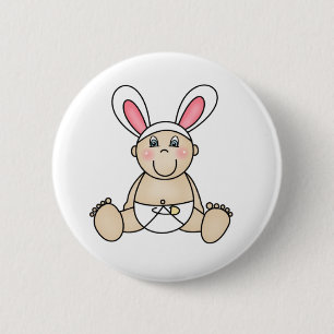 custombabyboybunn 6 cm round badge