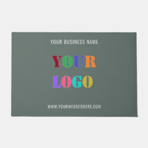CustomCompany  Logo and Text Business Doormat