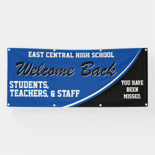 Custome Blue Welcome Back to School  Banner