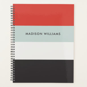 Custome Colorblock Horizontal Monogram  Planner