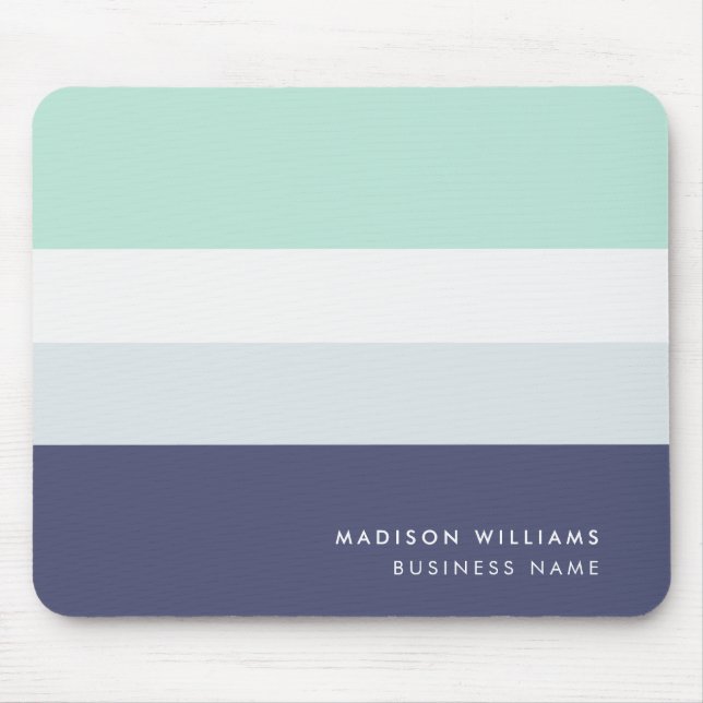 Custome Colorblock Horizontal Stripe Monogram Mous Mouse Mat (Front)