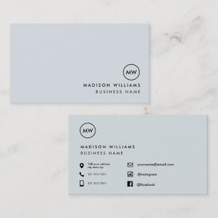 Custome Minimal Monogram Business Card