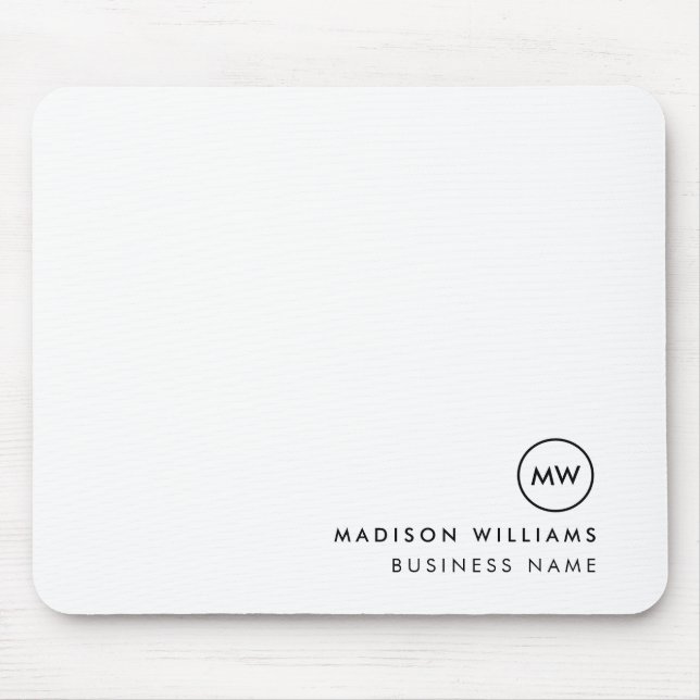 Custome Minimal Monogram Mouse Mat (Front)