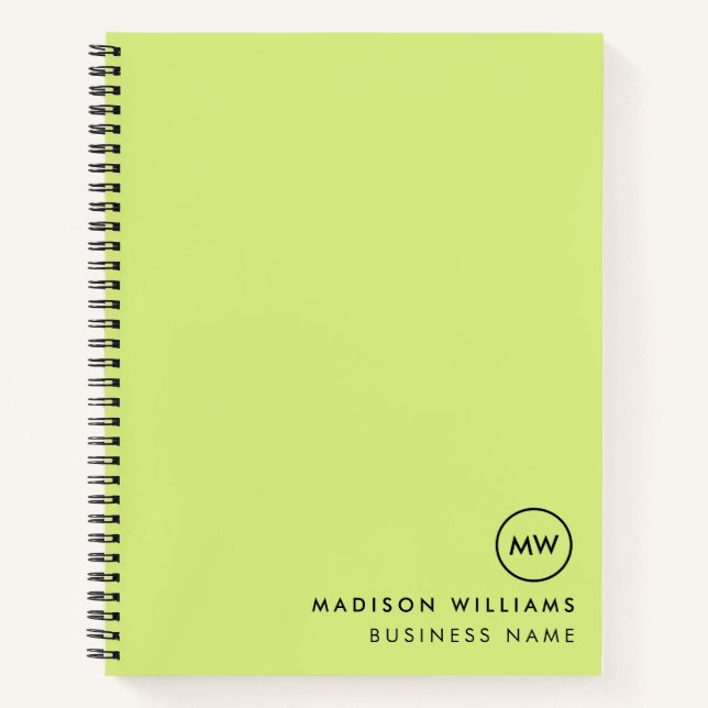 Custome Minimal Monogram  Notebook (Front)