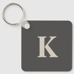Custome Monogrammed Grey Key Ring