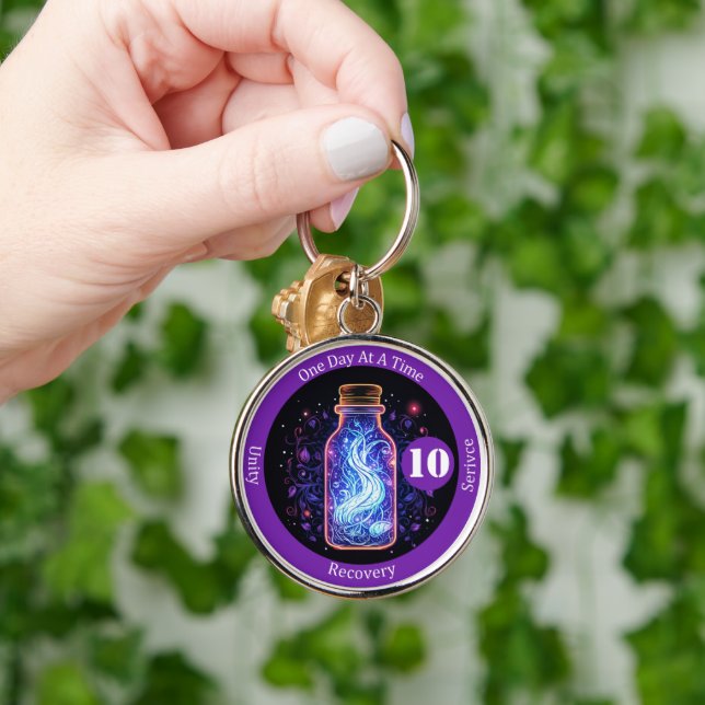 Custome Mystical Recovery Milestone Gift  Key Ring (Hand)
