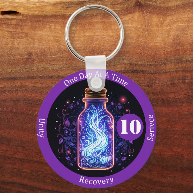 Custome Mystical Recovery Milestone Gift  Key Ring (Front)