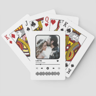 Custome Photo Song Playlist Couple Valentine's Day Playing Cards