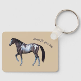 Custome Text | Western Appaloosa horse | running - Key Ring