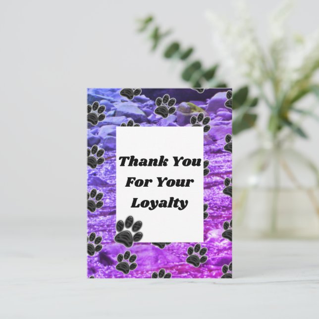 Customer Appreciation Animal Caregiver Thank You Postcard (Standing Front)