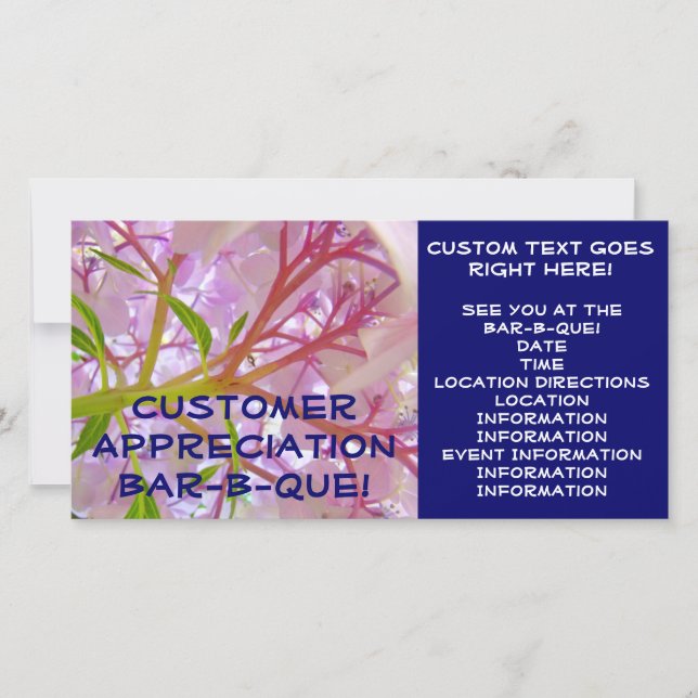 Customer Appreciation Bar-B-Que! cards invitations (Front)