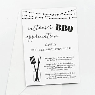 Customer Appreciation Business BBQ Party Invitation