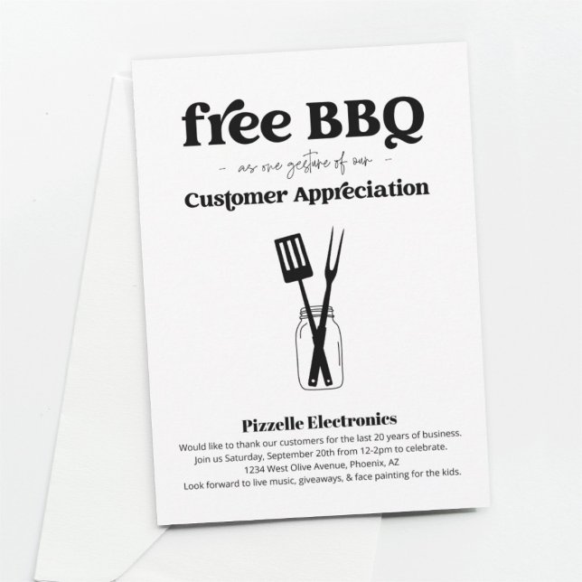 Customer Appreciation Business BBQ Party Invitation (Creator Uploaded)