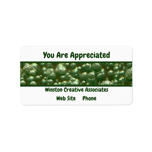 Customer Appreciation Business Sales Order Thanks Label (Front)