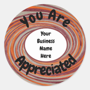 Customer Appreciation Colourful Business Thank You Classic Round Sticker