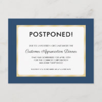 Customer Appreciation Dinner Postponed