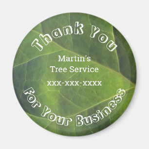 Customer Appreciation Green Leaf Business Promo Magnet