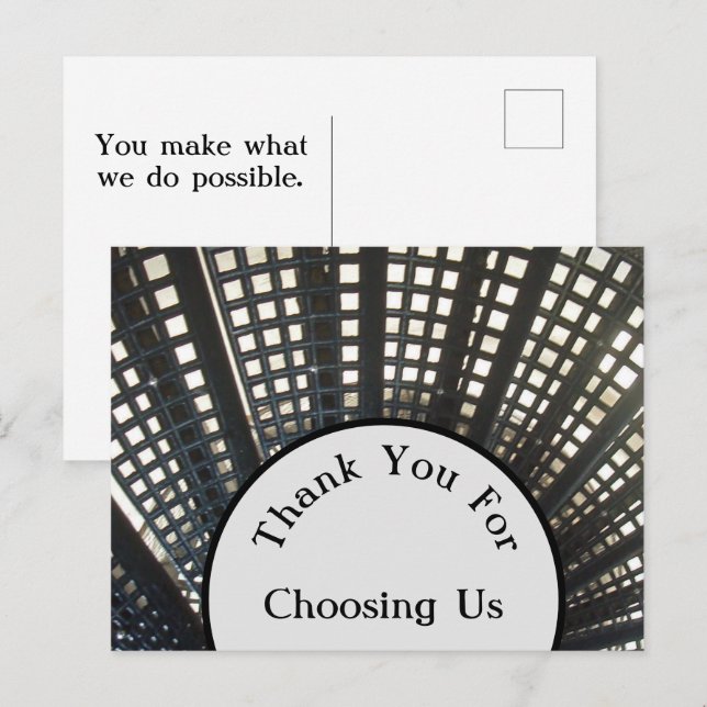 Customer Appreciation Minimalist Client Thank You Postcard (Front/Back)