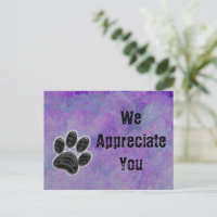 Customer Appreciation Paw Print Pet Dog Business