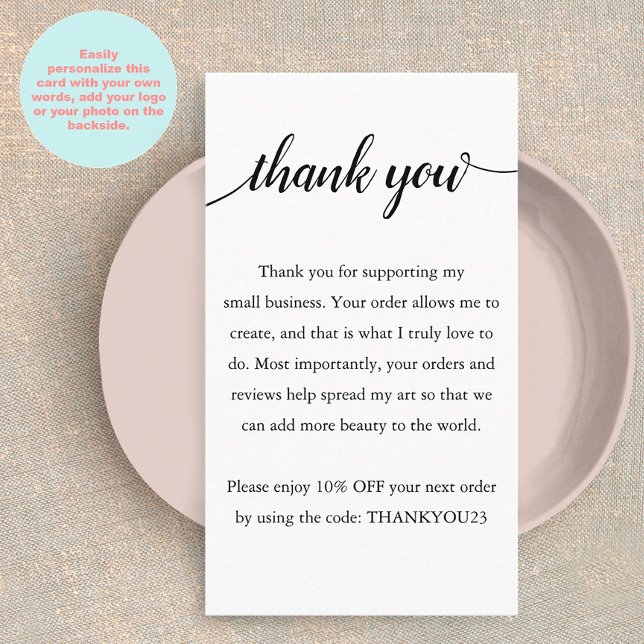 Customer Appreciation  Thank You  Coupon Discount  Business Card (Creator Uploaded)