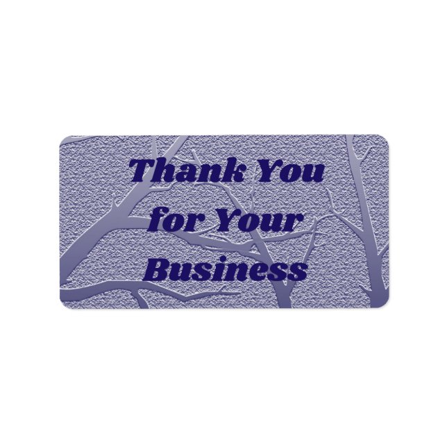 Customer Appreciation Winter Branches Thank You Label (Front)