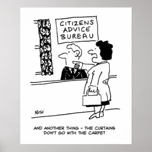 Customer at Citizens Advice Bureau Gives Advice Poster